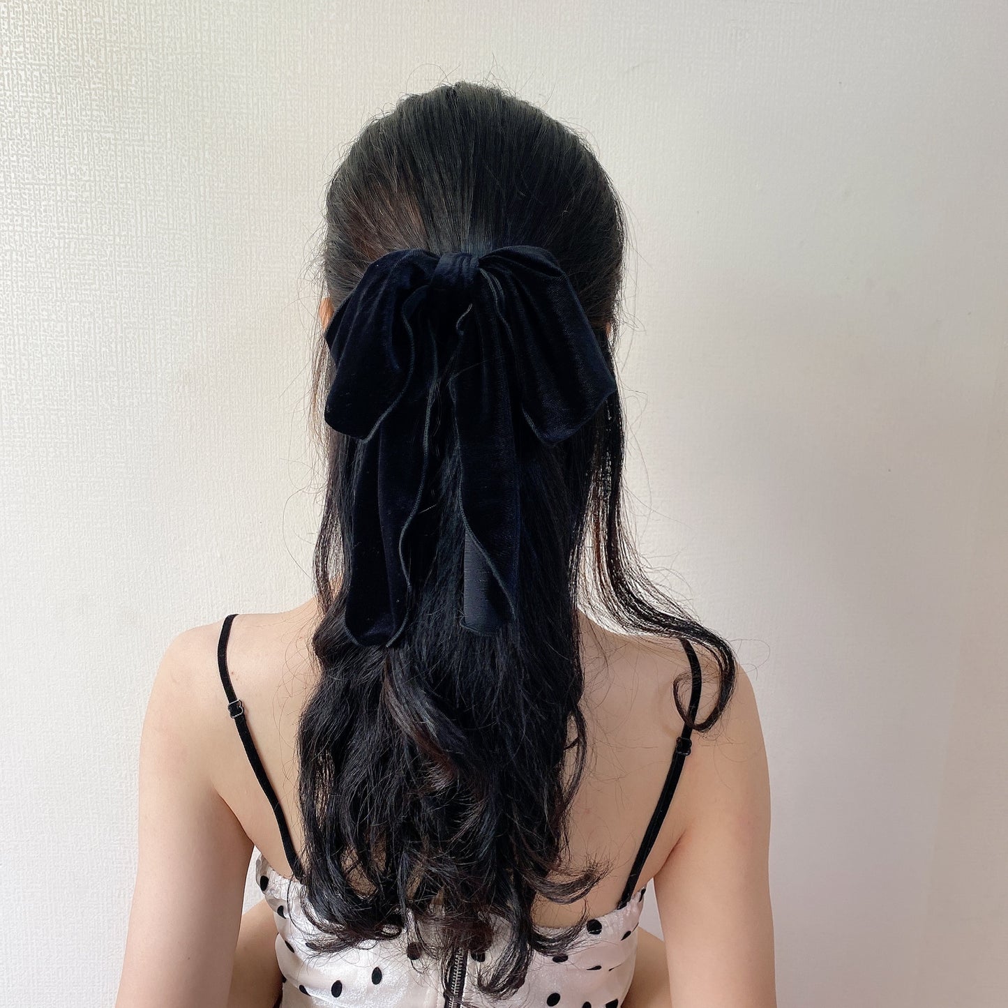 Silk satin oversized bow hair tie