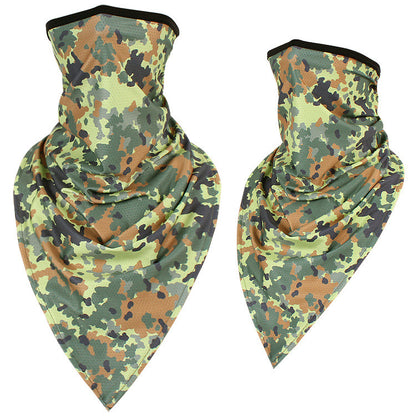 Ice silk quick-drying camouflage triangle scarf