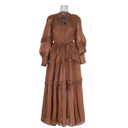 Celestara Silk Pleat Gown