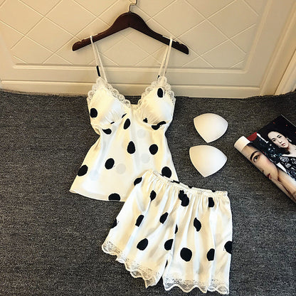 Sexy Nightdress With Ice Silk Suspenders