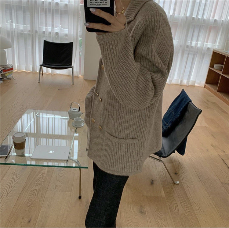 Retro sweater coat
