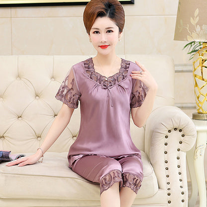 Silk silk spring and autumn home clothes