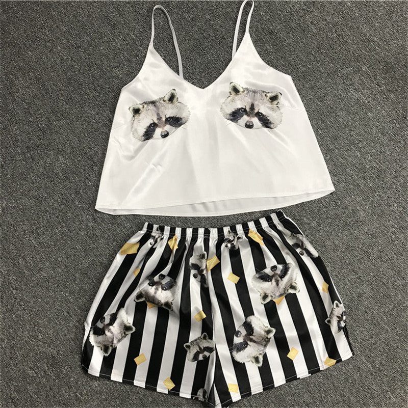 Ice silk sling pajamas