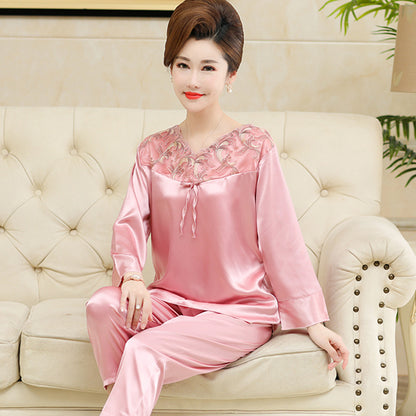 Silk silk spring and autumn home clothes