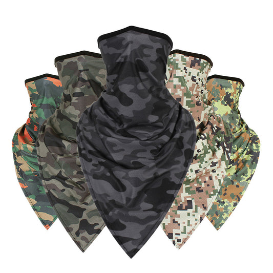 Ice silk quick-drying camouflage triangle scarf