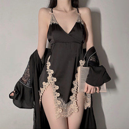 Ladies' Homewear Lace Sling Ice Silk Nightdress