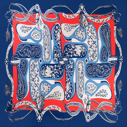 Carriage twill silk scarf
