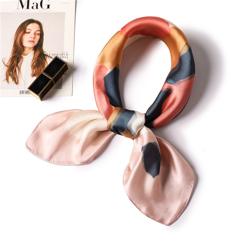 Personalized printed satin silk graffiti scarf
