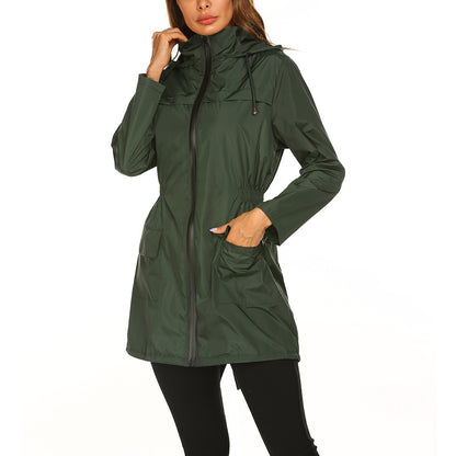 Skyline Waist-Tie Hooded Raincoat
