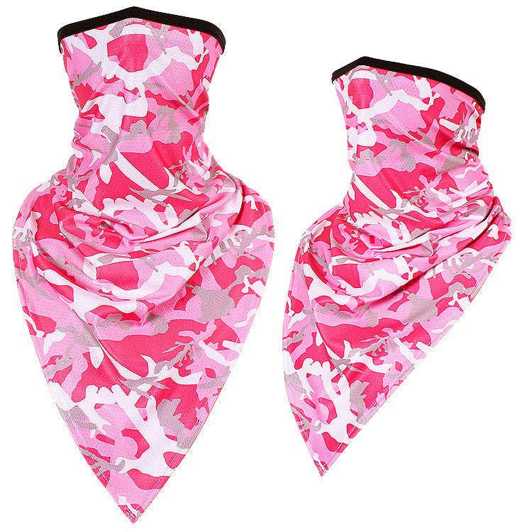 Ice silk quick-drying camouflage triangle scarf