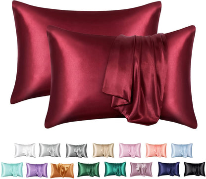 Silk-like Solid Color Pillowcase