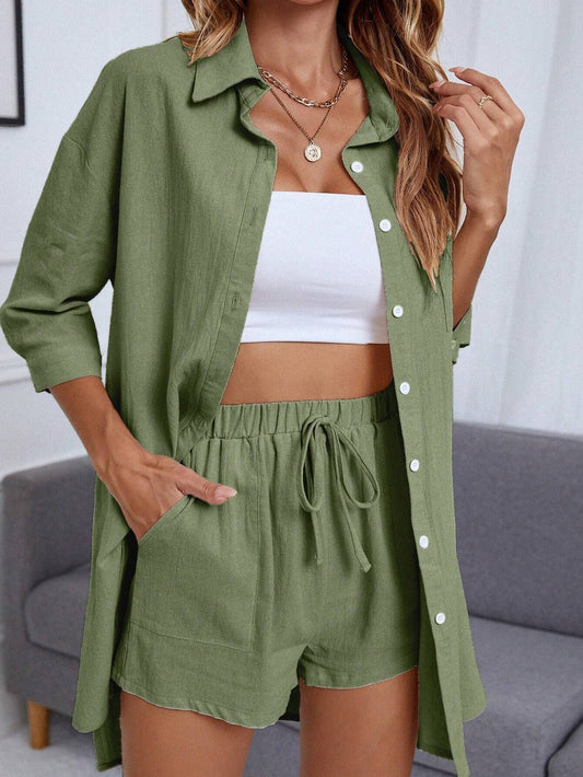 Sorella Single-Breasted Shirt Set