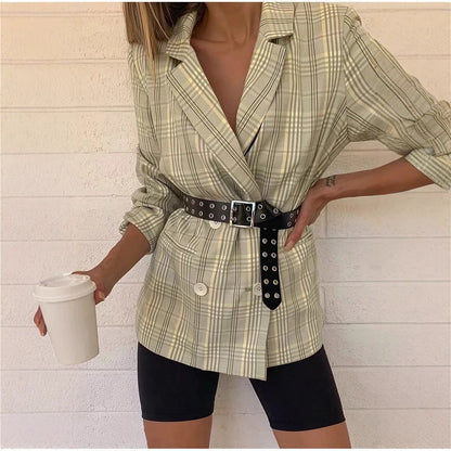MetroPlaid Chic Blazer