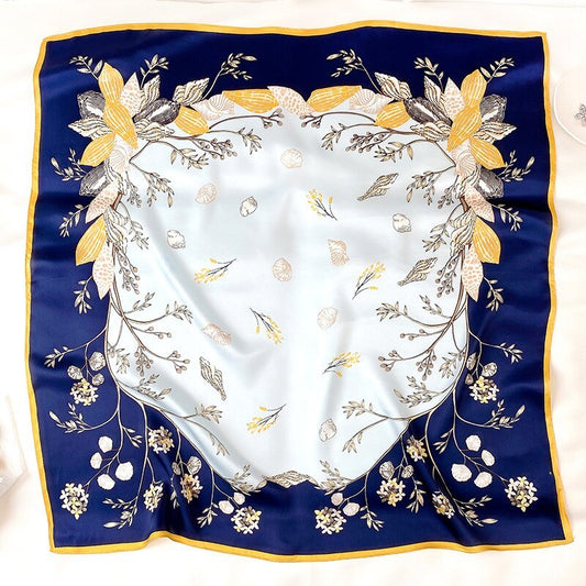 Korean printing fashion silk big scarf shawl