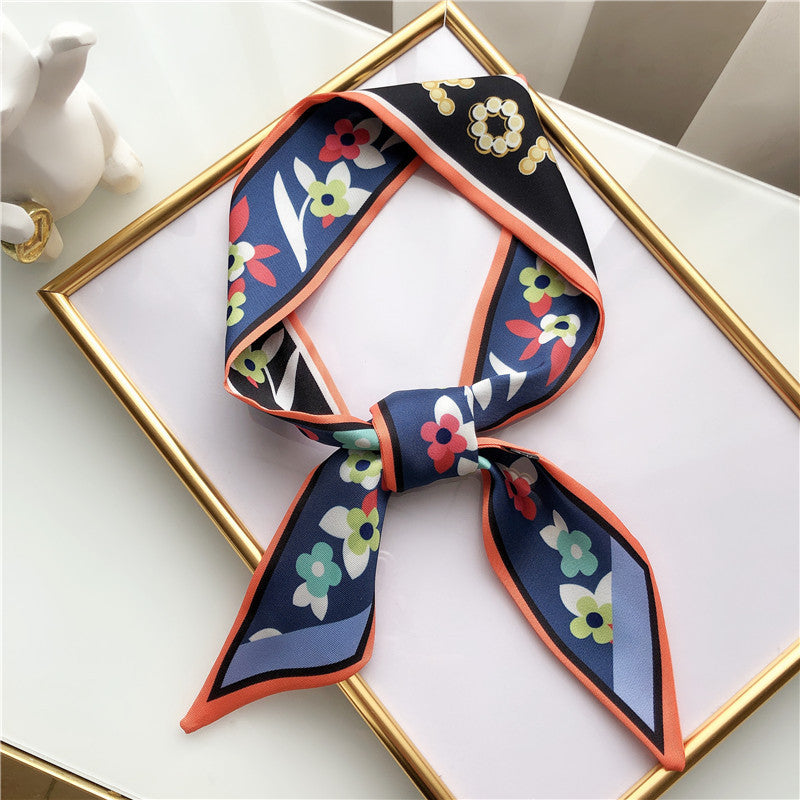 Spring and autumn long silk scarf
