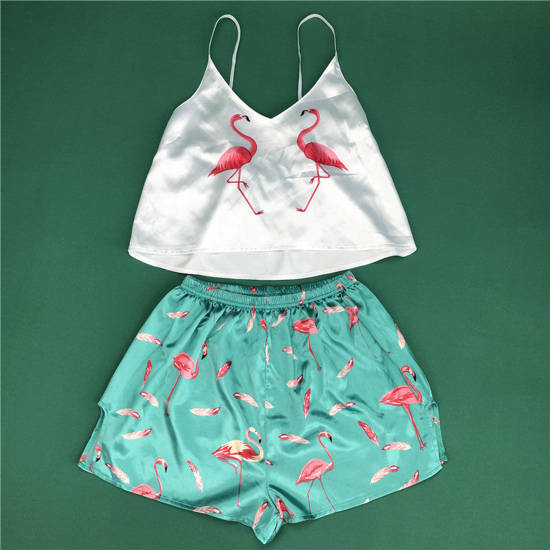 Ice silk sling pajamas