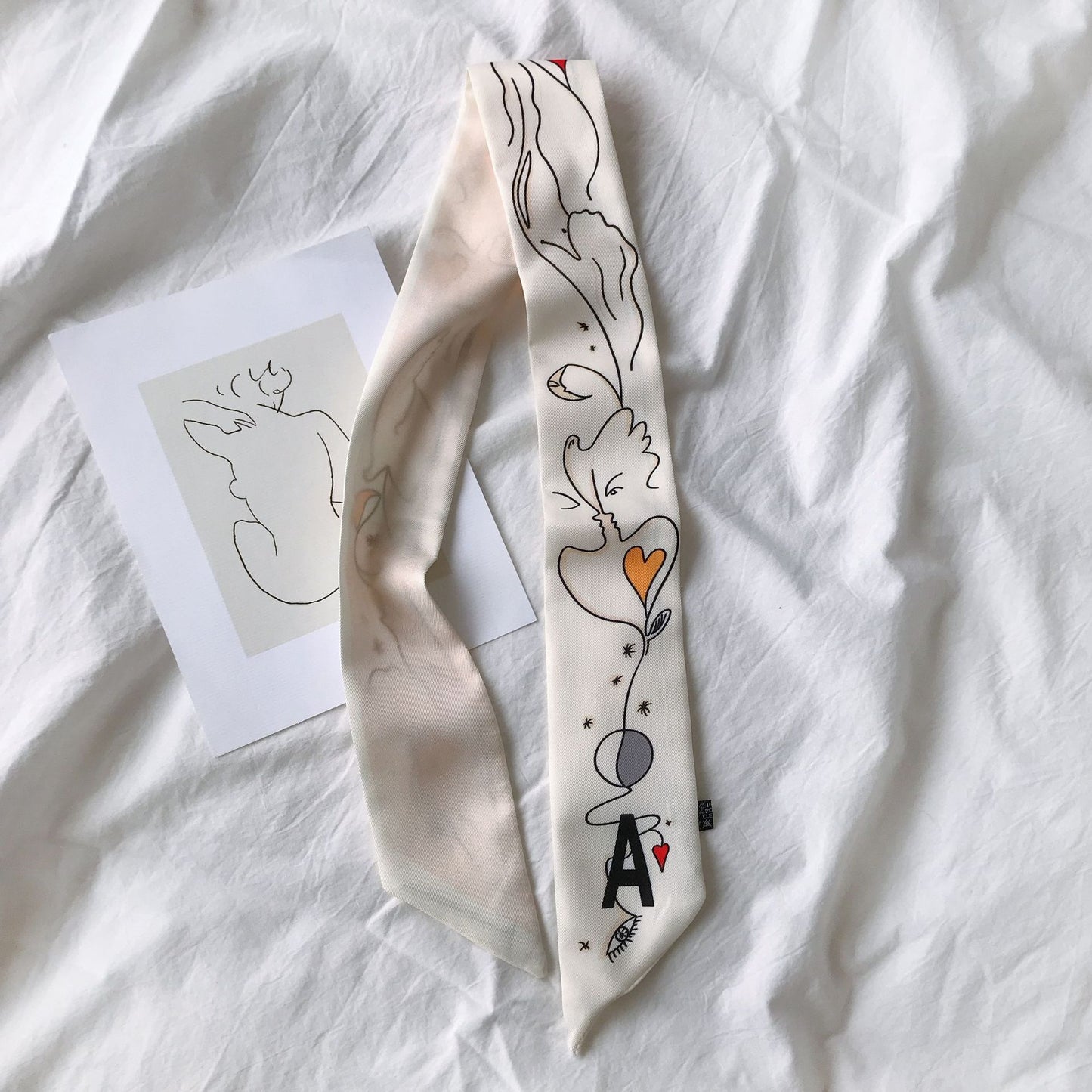 Handle Small Silk Scarf Headband Ribbon Scarf