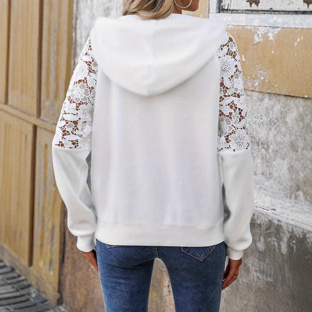 LaceWeave Long-Sleeve Sweater