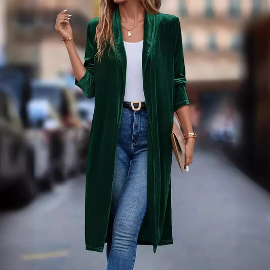 VelourGrace Corduroy Coat