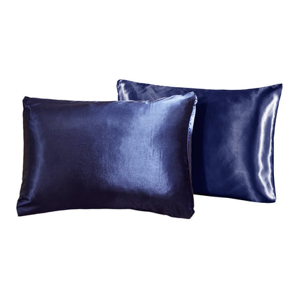 Summer pure color imitation silk pillowcase