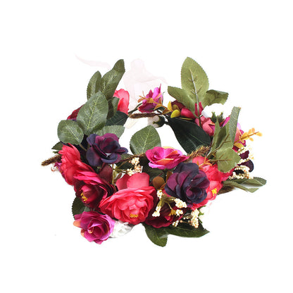 Silk yarn simulation flower headband
