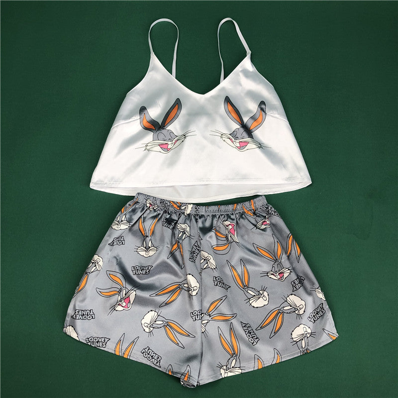 Ice silk sling pajamas