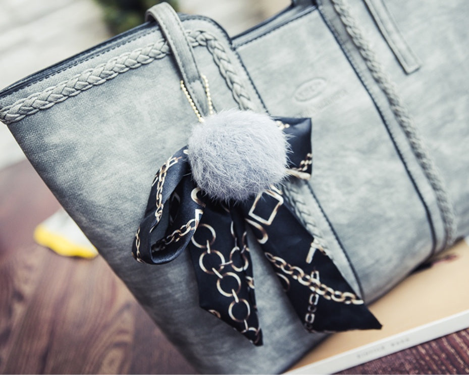 Silk scarf shoulder bag