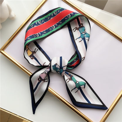 Spring and autumn long silk scarf