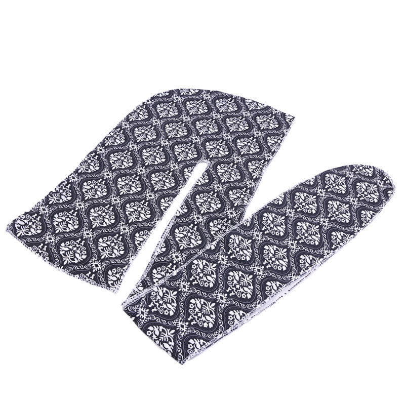 New stretch milk silk printed long tail pirate hat