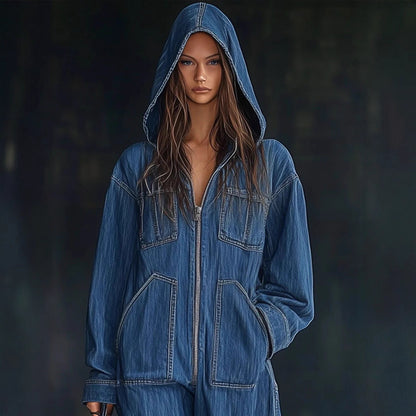 DenimVerve™ Hooded Overall