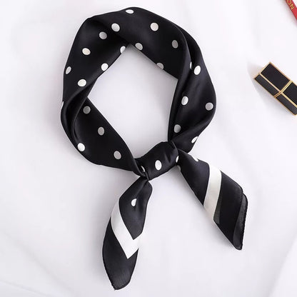 Satin bow tie bow point small silk scarf