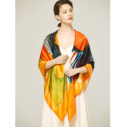 Ladies Medium Mulberry Silk Square Scarf Shawl