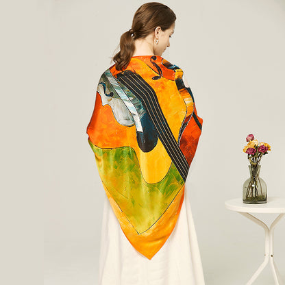 Ladies Medium Mulberry Silk Square Scarf Shawl