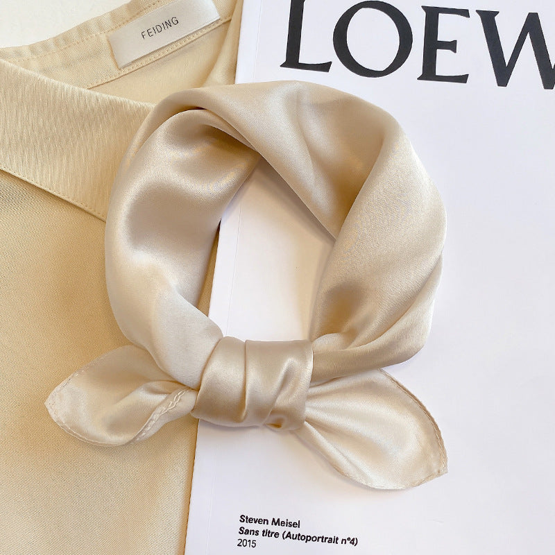 Silk Mulberry Silk Scarf To Protect Cervical Spine Thin Small Square