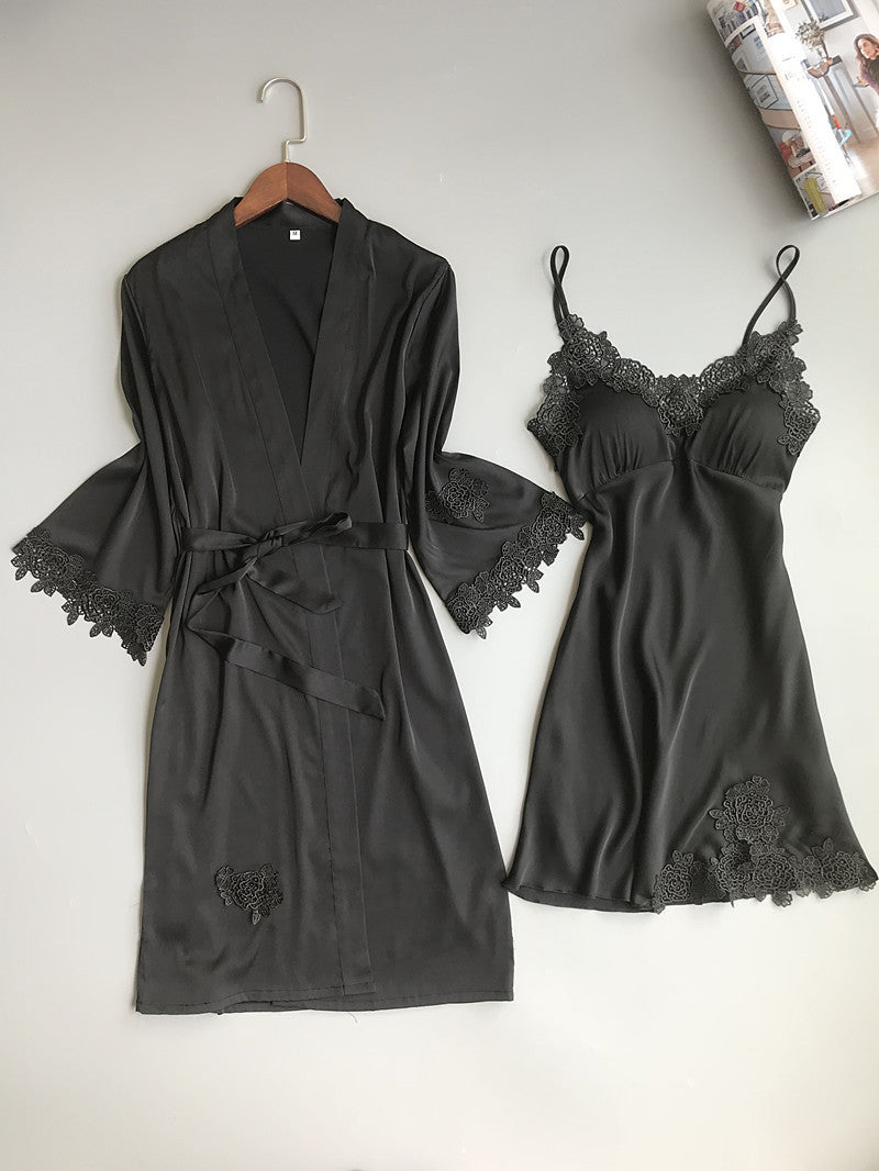 Two piece summer silk halter with breast pad