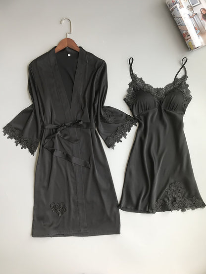 Two piece summer silk halter with breast pad