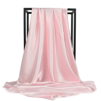 Satin Imitation Silk Scarf Shawl Ladies Headscarf