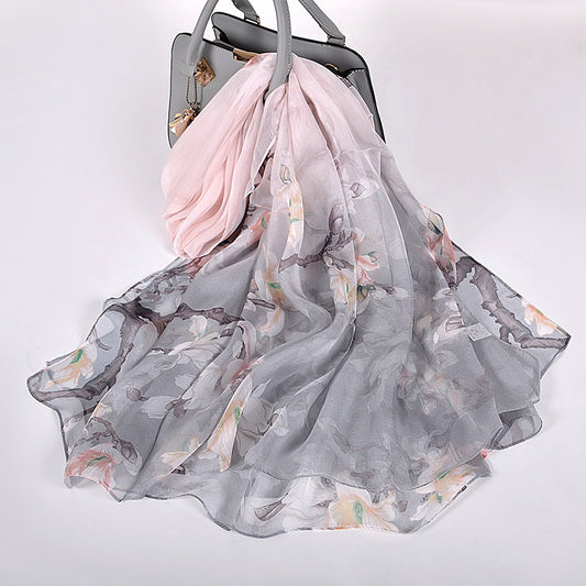 New Style Mulberry Silk Long Silk Scarf