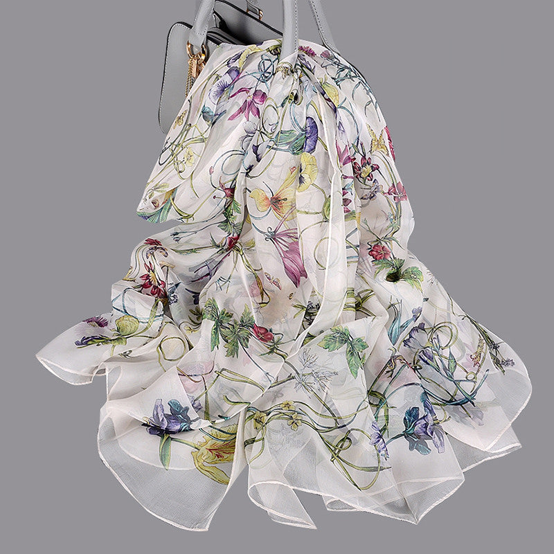 New Style Mulberry Silk Long Silk Scarf