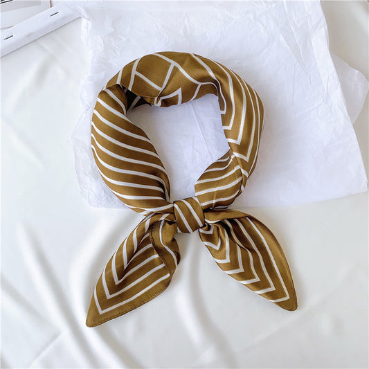 Versatile Small Square  Multifunctional  Silk Scarf