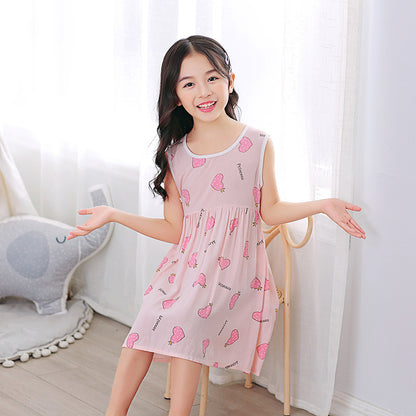 Summer Girls Dresses Cotton Silk Girls Summer Dresses