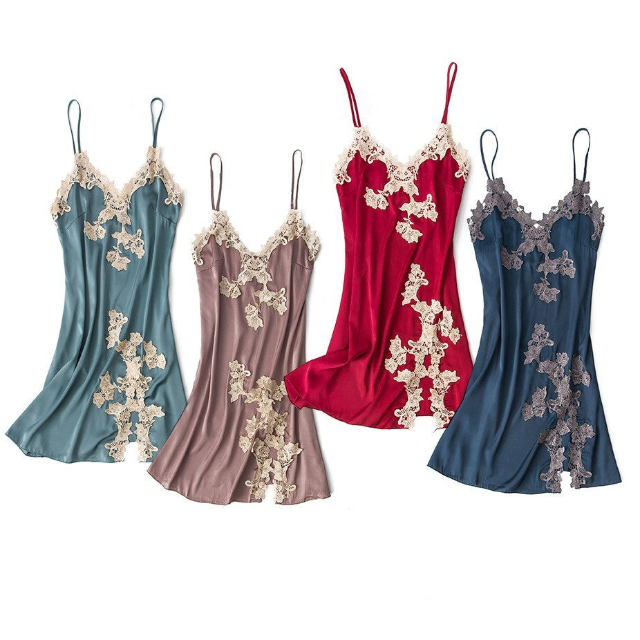 Silk Sexy Imitation Silk Suspender Skirt
