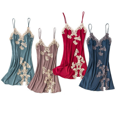 Silk Sexy Imitation Silk Suspender Skirt