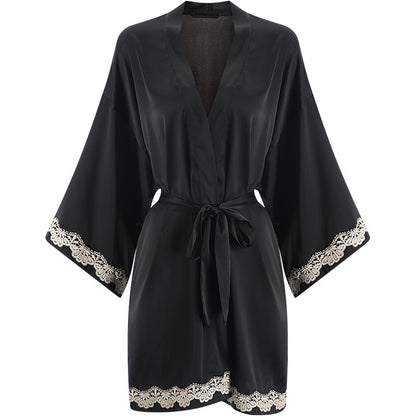 Summer female ice silk nightdress