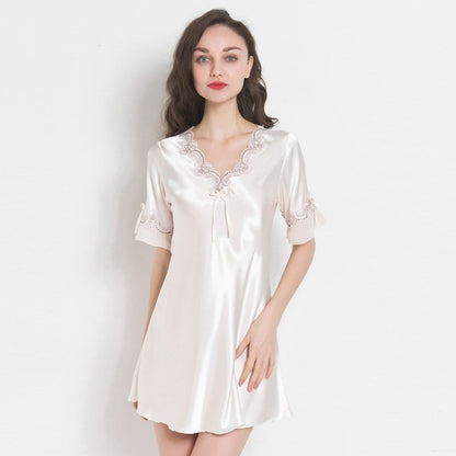 Silk Ladies Home Wear Pajamas Skirt