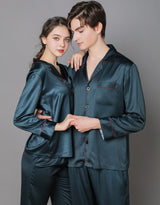 Silk Couple Pajamas And Home Wear Long-Sleeved Suit