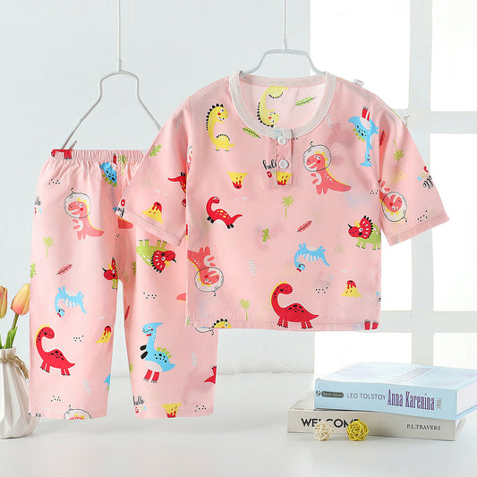 New Summer Children's Pajamas, Cotton Silk