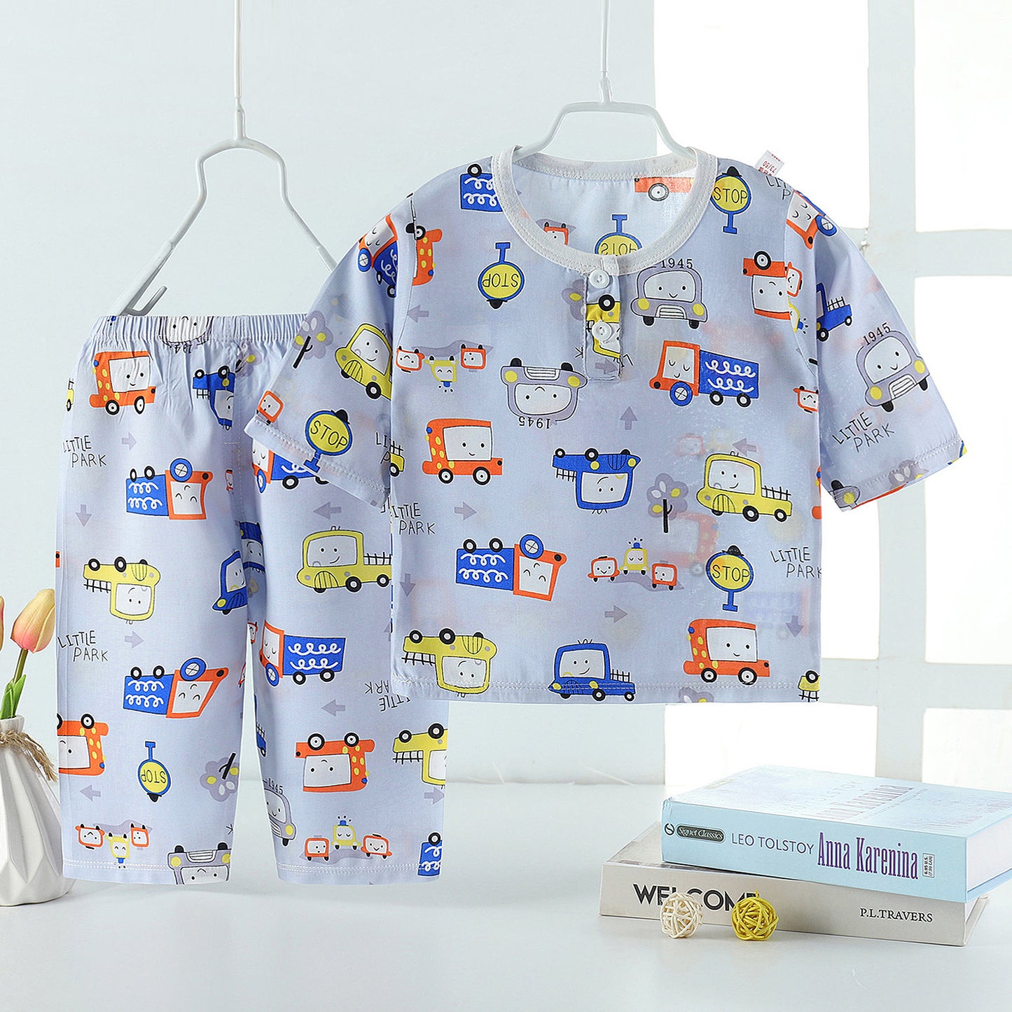 New Summer Children's Pajamas, Cotton Silk