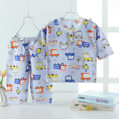 New Summer Children's Pajamas, Cotton Silk