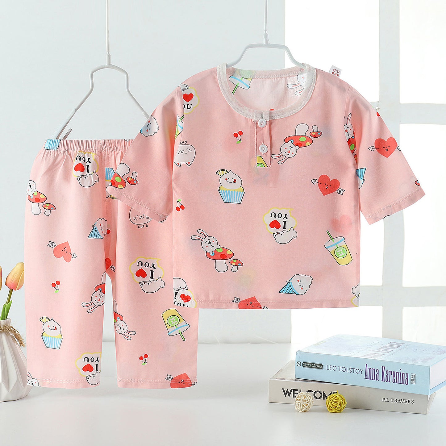 New Summer Children's Pajamas, Cotton Silk